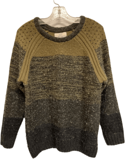 Zara Size 12 Green & Gray Acrylic & Wool Big Boys Sweaters & Vests