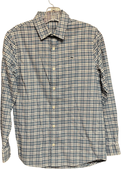 Vineyard Vines Size 16 Gray & Blue Plaid Flannel Big Boys Sweaters & Vests