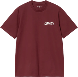 Carhartt WIP : University Script T-Shirt - Malbec/White