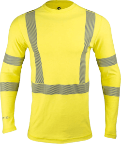 Men's Flame Resistant Long Sleeve Shirt Hi-Vis Yellow 6.2oz FR Fabric UPF50+ CAT2 NFPA70E ANSI107 XX-Large Hi-vis Yellow