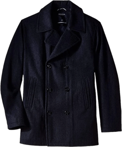Nautica Men's Big & Tall Wool-Blend Peacoat (5X Tall, Navy)