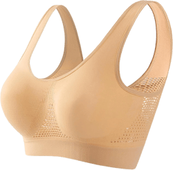 Womens Sports Bra No Underwire Lift Up Supportive Bras Mesh Hollow Out Comfortable Breathable Bras Athletic Yoga Bra