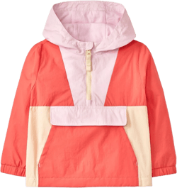 Toddler Girls&#39; Solid Colorblock Anorak Jacket - Cat &#38; Jack&#8482; Pink 2T: Lightweight Nylon, Full Lining
