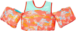 Speedo Splash Jammer - Coral/Teal: Youth Life Vest, 33-55 lbs, Buckle Closure