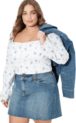 Women&#39;s Moto Micro Mini Denim Skirt - Wild Fable&#8482; Medium Wash 4X: Low Rise, Classic Fit, Midweight Fabric, Fly Zipper, Back Pocket