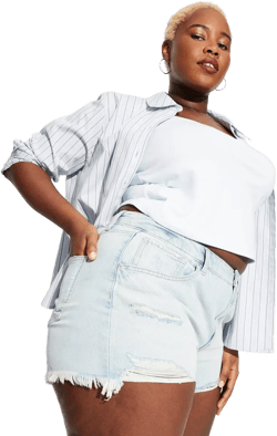 Women&#39;s Mid-Rise EasyRigid Cut-Off Jean Shorts - Wild Fable&#8482; Light Wash 24: Cotton Denim, Stretch, Fly Zipper