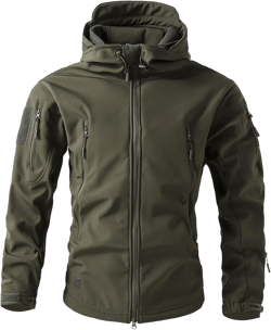 Tactical Jacket For Men Outdoor Camo Army Waterproof Windbreaker Jacket Softshell Military Hiking Hunting Coat XX-Large Army Green