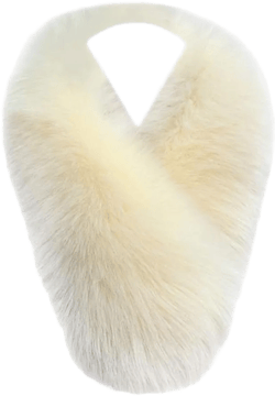 Synthetic Fur Scarf Stoles,Faux Fox Fur Scarf with Clip