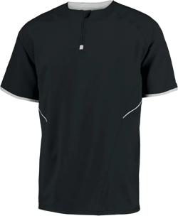 Russell Athletic Men's Short Sleeve Pullover Cage Jacket - Lightweight Sports Outerwear Small Black/White