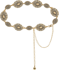 Western-Concho-Belt-Women Cowgirl-Metal-Belts Boho Silver Vintage Turquoise Chain Belt for Dress Jeans