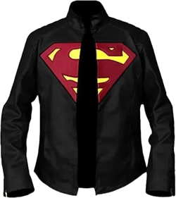 S Logo Jacket Clark Kent Jacket Tom Welling Faux Leather Jacket Medium Black