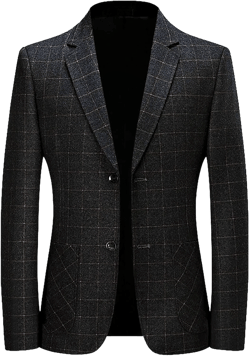 Mens Casual Blazers One Button Solid Lightweight Suit Jacket Long Sleeve Slim Fit Business Sport Coats with Pockets