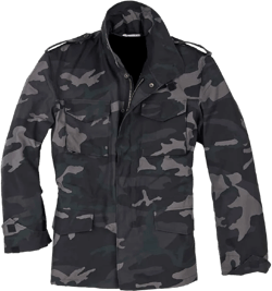 Mens Cotton M65 Coat Jacket | Olive Greene US Army Field Multi Pocket Coat