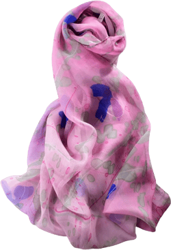 MuLanLegend Handmade | 100% Mulberry Chiffon Silk Infinity Scarf | Loop Shawl | Lightweight (Abstract Pink) at Amazon Women’s Clothing store