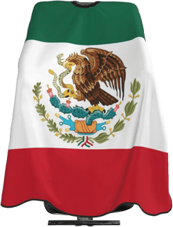 Mexican Flag Barber Cape - Hair Cutting Cape Apron for Clients - Men & Women 1 Count (Pack of 1) Color-5