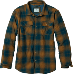 Legendary Whitetails Men's Thermal Lined Shirt Jacket Plaid Flannel Polyfill Insulated Small Burnt End Plaid