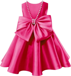 Satin Flower Girl Dresses for Wedding Pearls Bowknot Kids Sleeveless V-Back Princess Pageant Prom Short Ball Gowns 2 Hot Pink