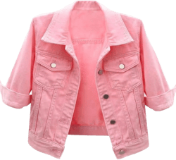 iiniim Women's Denim Jacket Short Sleeve Button Down Ripped Distressed Jean Jackets Coat 4X-Large Pink