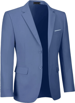Mens Suit Jackets Casual Two Button Slim Fit Blazers Suit Separates Coat Sport Coats with Pockets for Wedding Prom Party Denim Blue Large