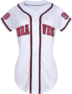 Women 98 Baseball Jersey Country Music Graphic Shirt Vintage Button Down Tshirt Fan Tops White&red Small