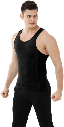 TopTie Men's Slimming Body Shaper Compression Shirt, Shapewear Sculpting Vest Muscle Tank