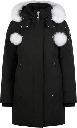 Moose Knuckles Women's Stirling Parka Shearling Neoshear X-Large Black/Natural Fur
