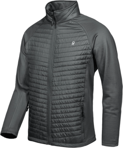 Little Donkey Andy Men's Insulated Hybrid Jacket, Quilted Fleece Lined Running Hiking Jacket Large Gray - Upgrade