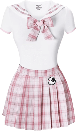 Women's Cotton Bodysuit Romper Onesie Pajamas Magical Sailor Cosplay Skirt Set Pink 3X-Large