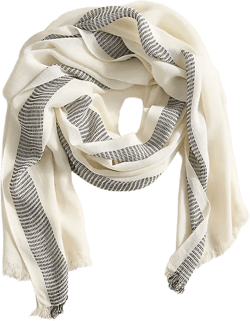 Fringed Stripe Scarf