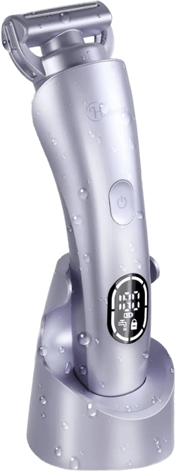 Hatteker Women's Electric Shaver Bikini Trimmer Hair Trimmer for Women Electric Razor for Legs Bikini Underarm Public Hairs IPX7 Waterproof Gift for Women (Purple)