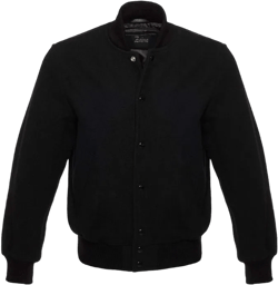 Men's Varsity Black Wool Classic Letterman Bomber Baseball Style Premium Winter Jacket at Amazon Men’s Clothing store