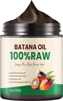 Batana Hair for Growth Oil 8OZ Pure Cold Pressed Formula Regrowth Hair Oils 100% Raw Batana Oil Hair Oils Mask Treatment Conditioner for Frizzy Enhances Hair Thickness Prevents Loss Men Women 8 Ounce (Pack of 1) Brown