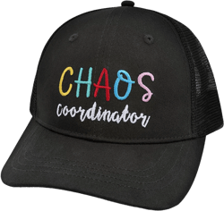 Chaos Coordinator Gift for Women, Teacher Hat, Funny Chaos Coordinator Trucker Hat for Women,Leader,Teacher Parents Ball Cap Black One Size