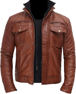 Men Brown Leather Jackets | Men Leather Motorcycle Jacket | Leather Biker Jacket Men | Brown Leather Jackets For Men