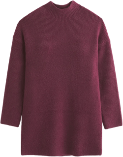 Easy Mockneck Mini Sweater Dress