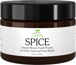 Isabella’s Clearly Spice Remineralizing Tooth Powder | Teeth Whitening Natural Toothpaste Fluoride Free for Adults, Kids, Sensitive Teeth & Gums | Xylitol, Baking Soda, Clay, Calcium, Cinnamon, Clove 3.4 Ounce (Pack of 1)