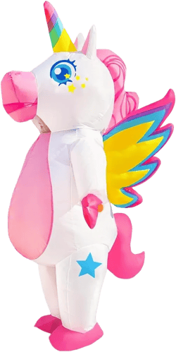 KOOY Inflatable Unicorn Costume Adult Inflatable Costume Adult Size Winged Unicorn Costume Adult Full Body Blow up Costume Inflatable Costume Men Women