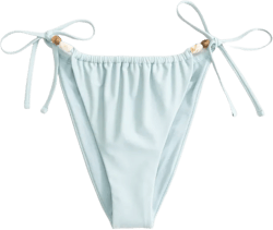 Low Rise Ruched Tie-Side Cheeky Bottom