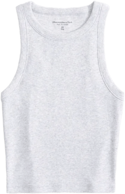 Essential High-Neck Rib Tank