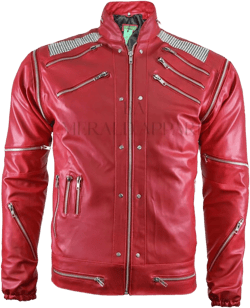 Bea-It Jacket, Red Song Bea-It Red Faux Leather Jacket, Zipper Jacket X-Large Beat Red