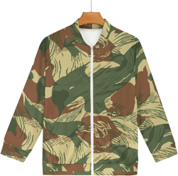 Rhodesian Camouflage Men's Lightweight Jacket Casual Fashion Windbreaker Zip Up Coat 3X-Large