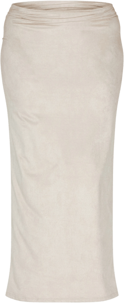 Plus Stone Faux Suede Maxi Skirt