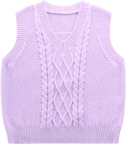 Happy Cherry Girls Boys Toddlers' Uniform Cotton V-Neck Sweater Vest Childrens Kids Sleeveless Winter Vest Knit Pullover 1-2T Purple