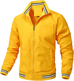 Mens Bomber Jacket Lightweight Casual Fall Spring Windbreaker Zip Up Coat Business Casual Dressy Jackets with Pockets 3X-Large Yellow