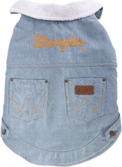 Wrangler Light Wash Denim Dog Jacket with Lining Light Wash Denim L