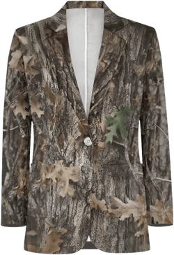 TOADDITDO Men's Regular Fit Blazer Jackets Suit One Button Lightweight Sport Coats Casual Blazer with 2 Side Pockets Camo Hunting Print 4X-Large