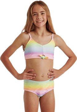 Justice Girls Two Piece Ombre Tie Front Bikini Swimsuit, Sizes XS-XL