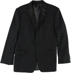 Calvin Klein Mens Slim Contrast Trim Three Button Blazer Jacket, Black, 42 Regular