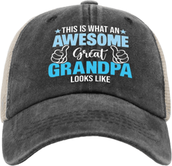 This Is What an Awesome Grandpa Looks Like Hat for Womens Cute Golf Hat Womens Trucker Hat Ball Black