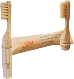 Bamboo Screwable Toothbrush Set with Replacement Head | Natural & Eco-Friendly Oral Care | Soft BPA-Free Bristles & Portable Case | Ideal for Travel, Camping, & Daily Use